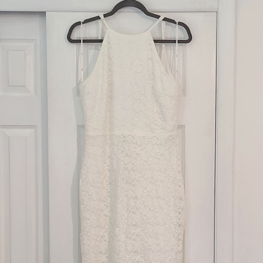 Lulu's Ephemeral Allure Ivory Lace Maxi Dress